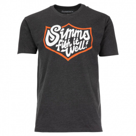 Simms Fish It Well Badge T-Shirt Charcoal Heather