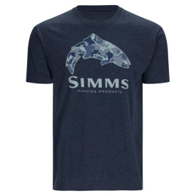 Simms Trout Regiment Camo Fill T-Shirt Navy Heather