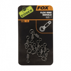 Fox Edges Flexi Ring Swivel Size 7 10pcs