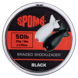 Spomb Braided Leader 22kg/50lb 50m Black