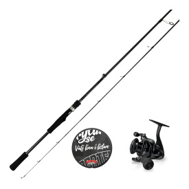 Lunker Stick Spinning Pitch Black Set