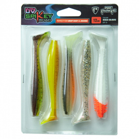 Fox Rage Spikey Shad 9cm (5pcs) - Mixed UV Pack