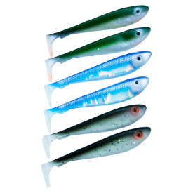 Svartzonker McRubber Shad 9cm Mix (6pcs) - Baitfish