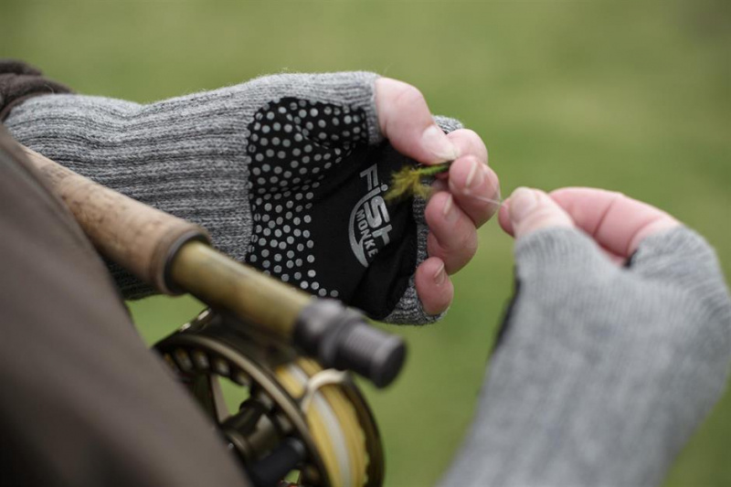Neoprene Waterproof Fishing Gloves Outdoor Rubber Grips Fold Back Finger &  Thumb