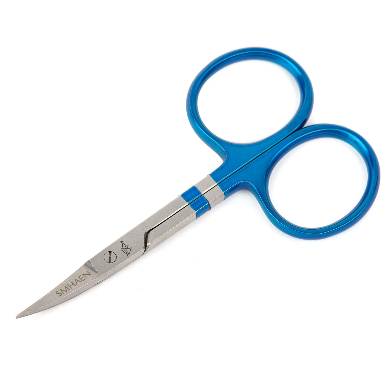 SMHAEN Scissor Curved 4\'\' Tungsten Carbide Fine Blade Blue
