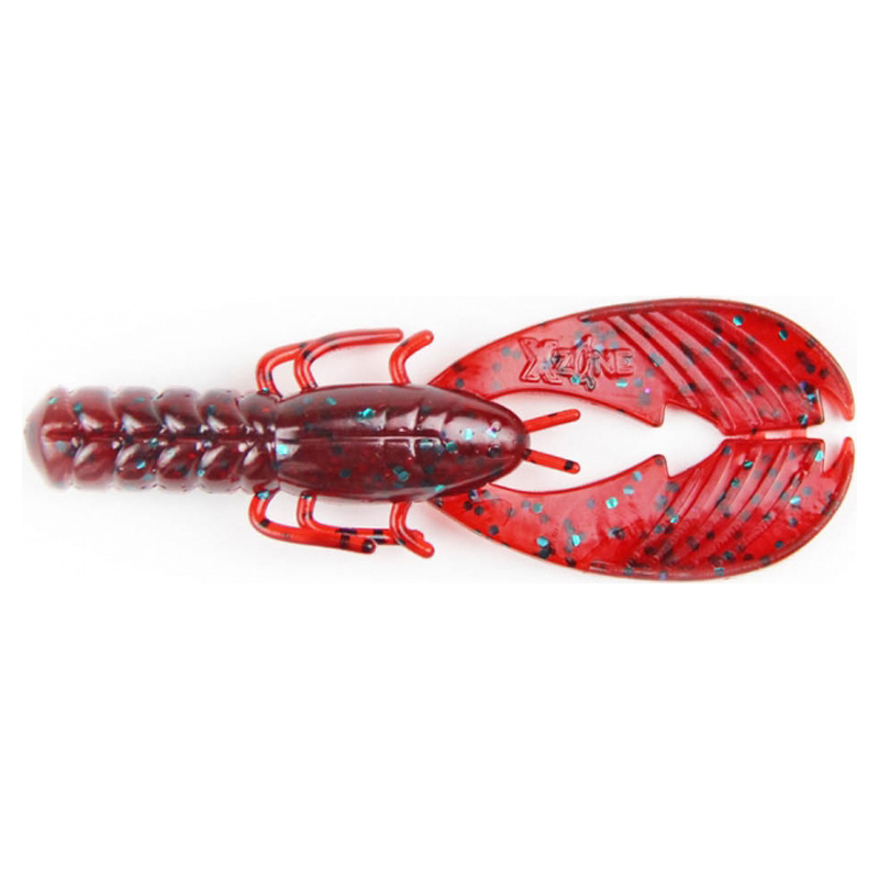X Zone Pro Series Muscle Back Finesse Craw, 8,2cm (8pcs) - Red Bug